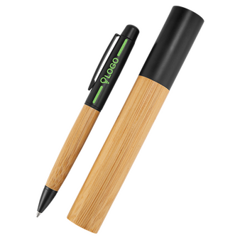 Bambus-Kugelschreiber Schwarz