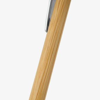 Bambus-Kugelschreiber Silber, ohne Werbeanbringung