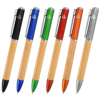 Bambus-LED-Kugelschreiber, ohne Werbeanbringung