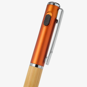 Bambus-LED-Kugelschreiber, ohne Werbeanbringung