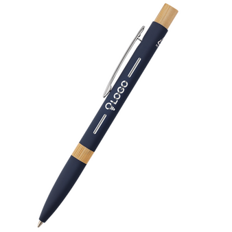 Bambus-Softtouch-Kugelschreiber Chroma mit einseitiger Lasergravur