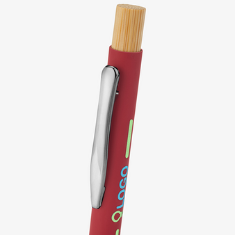 Bambus-Softtouch-Kugelschreiber Chroma