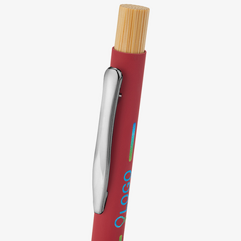 Bambus-Softtouch-Kugelschreiber Chroma