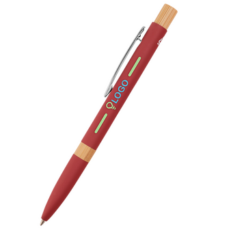 Bambus-Softtouch-Kugelschreiber Chroma- Tampondruck