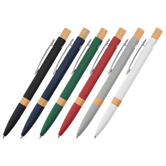 Bambus-Softtouch-Kugelschreiber Chroma