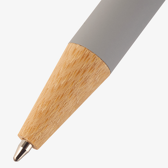 Bambus-Softtouch-Kugelschreiber Pastell mit einseitiger Lasergravur