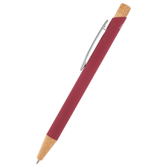 Bambus-Softtouch-Kugelschreiber Pastell, ohne Werbeanbringung