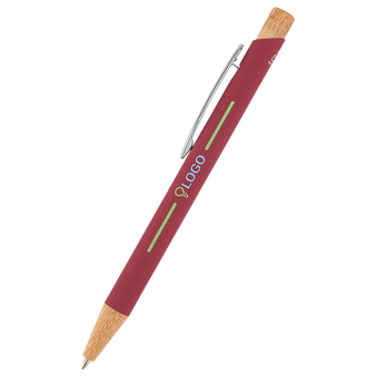 Bambus-Softtouch-Kugelschreiber Pastell