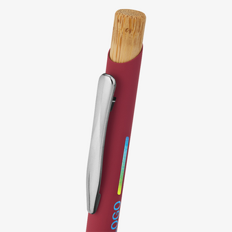 Bambus-Softtouch-Kugelschreiber Pastell