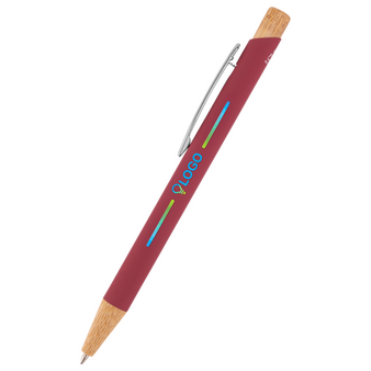 Bambus-Softtouch-Kugelschreiber Pastell