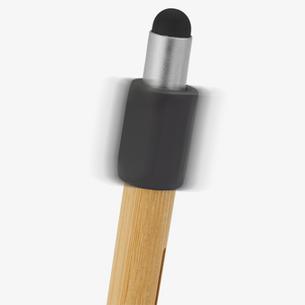 Bambus-Touchpen-Kugelschreiber Spinner mit einseitiger Lasergravur