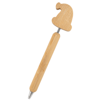 Bambus-Weihnachtskugelschreiber, ohne Werbeanbringung
