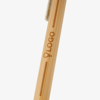 Bambus-Weizenstroh-Kugelschreiber mit einseitiger Lasergravur