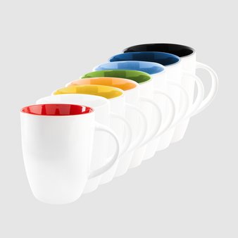 Bauchige Tasse farbig