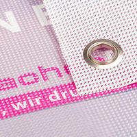 Banner, farbig bedruckt, geknickt mit Ösen 
