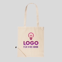 Baumwolltasche faltbar, mit großem Logo