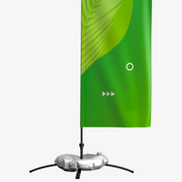 Beachflag mit Kreuzfuss und Wassertank