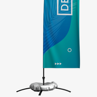 Beachflag mit Kreuzfuss und Wassertank