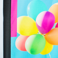 Beachflag, farbig bedruckt, Luftballon Motiv