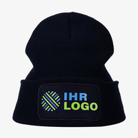 bedruckte Beanie recycled, Vorderseite Druckfläche rechteckig