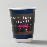 Becher doppelwandig 300ml, 4/0-farbig