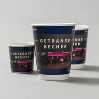 Becher doppelwandig 300ml, 4/0-farbig, Gruppe