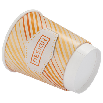 Becher doppelwandig mit Eichstrich 200 ml, 4/0-farbig