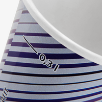 Becher doppelwandig mit Eichstrich 300 ml, 4/0-farbig