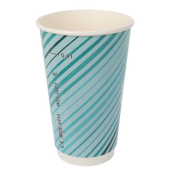 Becher doppelwandig mit Eichstrich 400 ml, 4/0-farbig (CMYK)