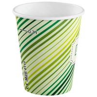 Becher einwandig mit Eichstrich 200 ml, 4/0-farbig (CMYK)