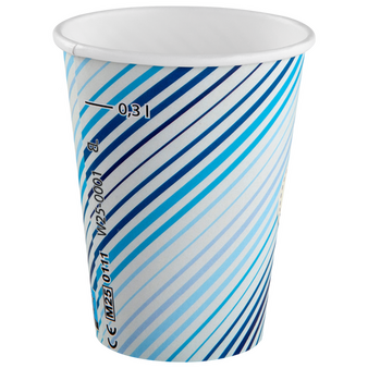 Becher einwandig mit Eichstrich 300 ml, 4/0-farbig (CMYK)