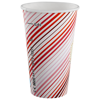 Becher einwandig mit Eichstrich 400 ml, 4/0-farbig