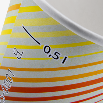 Becher einwandig mit Eichstrich 500 ml, 4/0-farbig (CMYK)