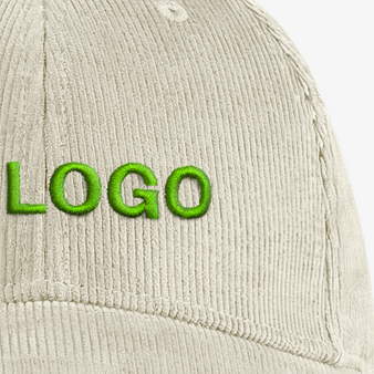 Beechfield - Cord Baseball Cap, mit einer Stickposition, Detail Stick