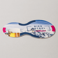 Bierdeckel, farbig bedruckt, doppeltkreis, Bier Motive