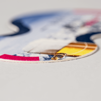 Bierdeckel, farbig bedruckt, doppeltkreis, Bier Motive