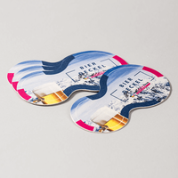 Bierdeckel, farbig bedruckt, doppeltkreis, Bier Motive