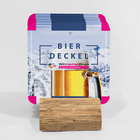 Bierdeckel, farbig bedruckt, quadrat, Bier Motive