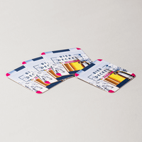 Bierdeckel, farbig bedruckt, quadratisch, Bier Motive