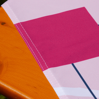 Biertisch, fabig bedruckt, details