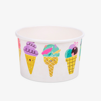 Eisbecher, farbig bedruckt, Motiv