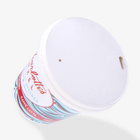 Papierdeckel, weiß, auf becher