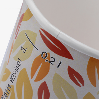 Bio-Becher doppelwandig mit Eichstrich 200 ml, 4/0-farbig