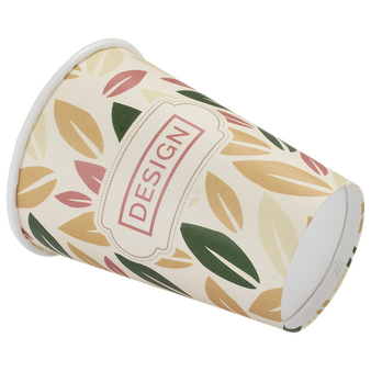 Bio-Becher einwandig mit Eichstrich 300 ml, 4/0-farbig (CMYK)