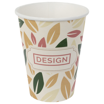 Bio-Becher einwandig mit Eichstrich 300 ml, 4/0-farbig