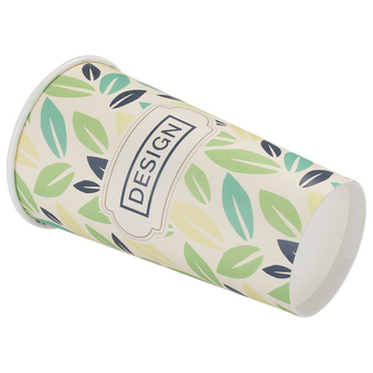 Bio-Becher einwandig mit Eichstrich 500 ml, 4/0-farbig