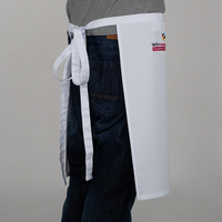 Bistroschürzen, farbig bestickt, Seitenansicht