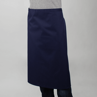 Bistroschürzen, bestickt, zwei Stickbereiche, Schürze, Gastro, blau