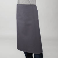 Bistroschürzen, bestickt, zwei Stickbereiche, Schürze, Gastro, grau