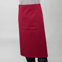 Bistroschürzen, bestickt, zwei Stickbereiche, Schürze, Gastro, bordeaux